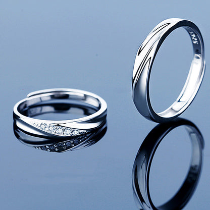 Crossing Intertwined Couple Ring