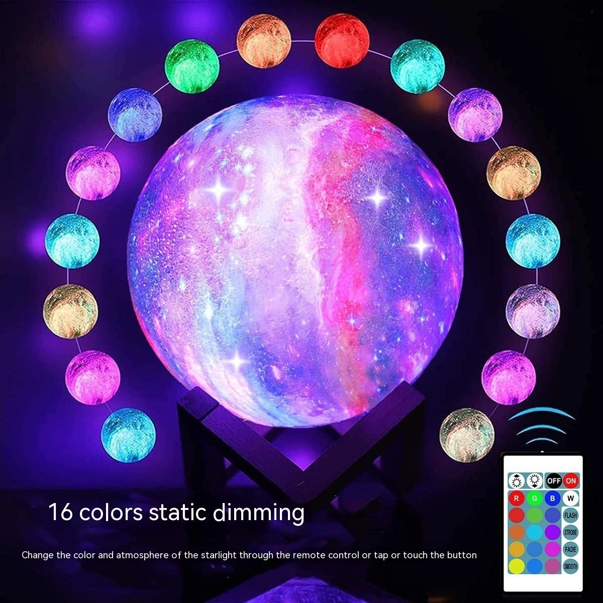 3D Moon Light Galaxy  Light