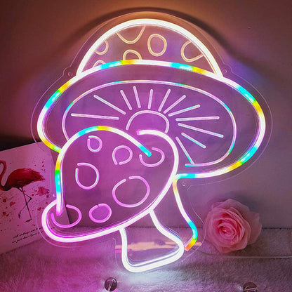 Mushroom Shape Backdrop Neon Light