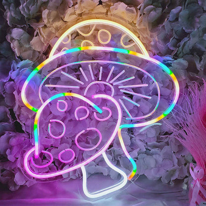 Mushroom Shape Backdrop Neon Light