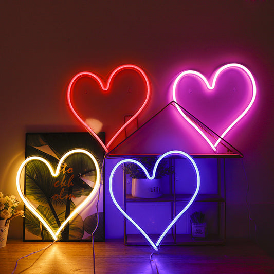 Love Heart Neon Acrylic Light Decoration