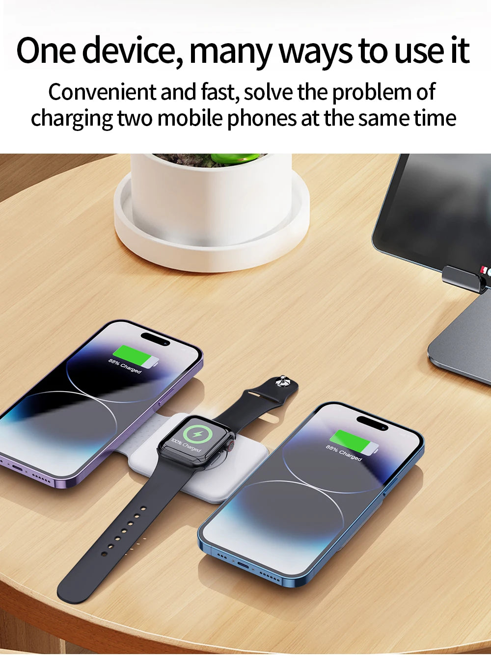 Magnetic Portable Wireless Charger Pad