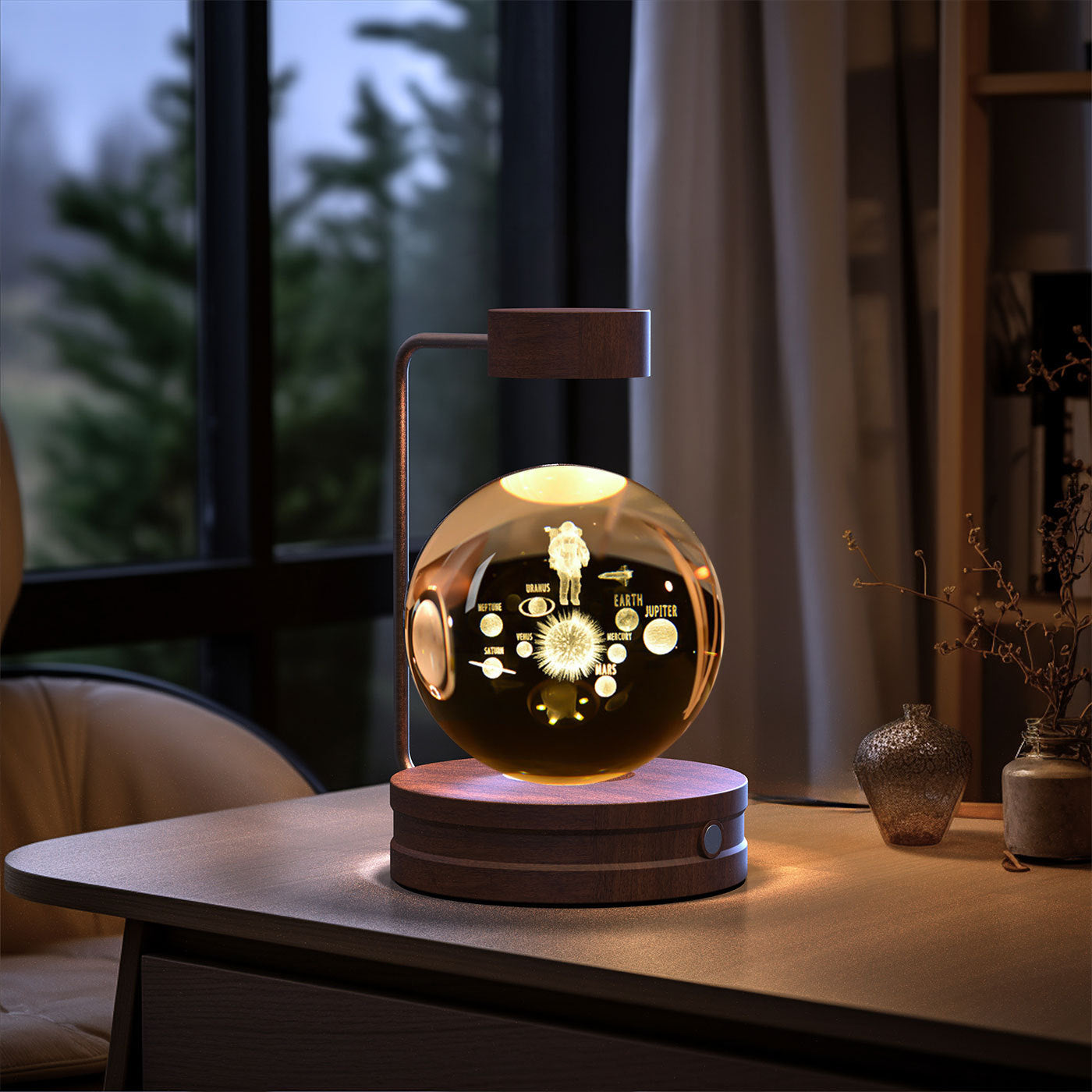 Crystal Ball Cosmic Night Lamp