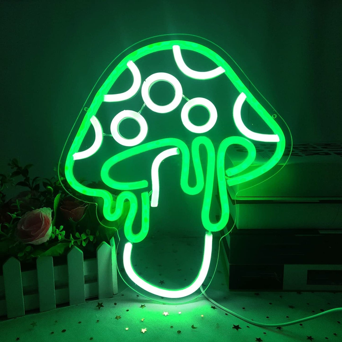 LED Green Mushroom Neon Ambience Light