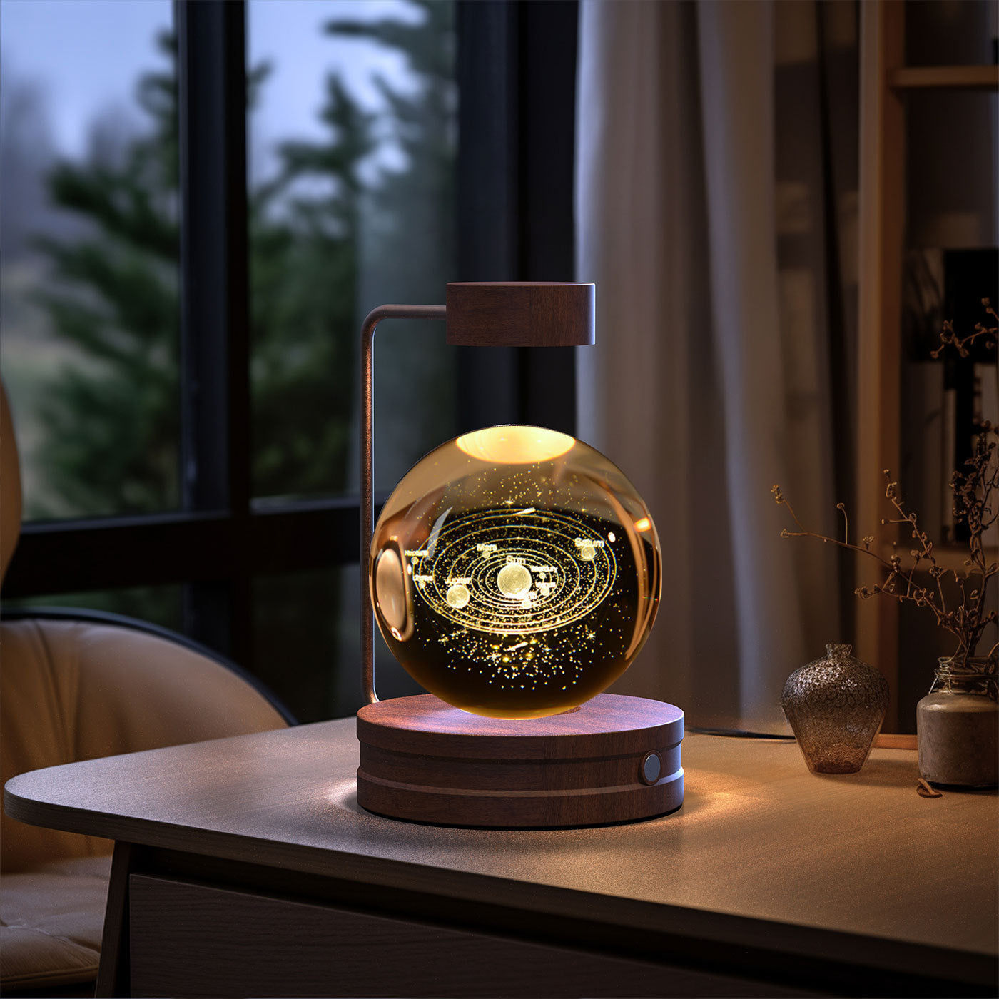 Crystal Ball Cosmic Night Lamp